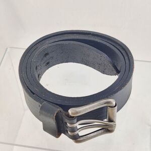 Levi's Black Leather Belt w/ Roller Bar & Double Prong Buckle Sz 40